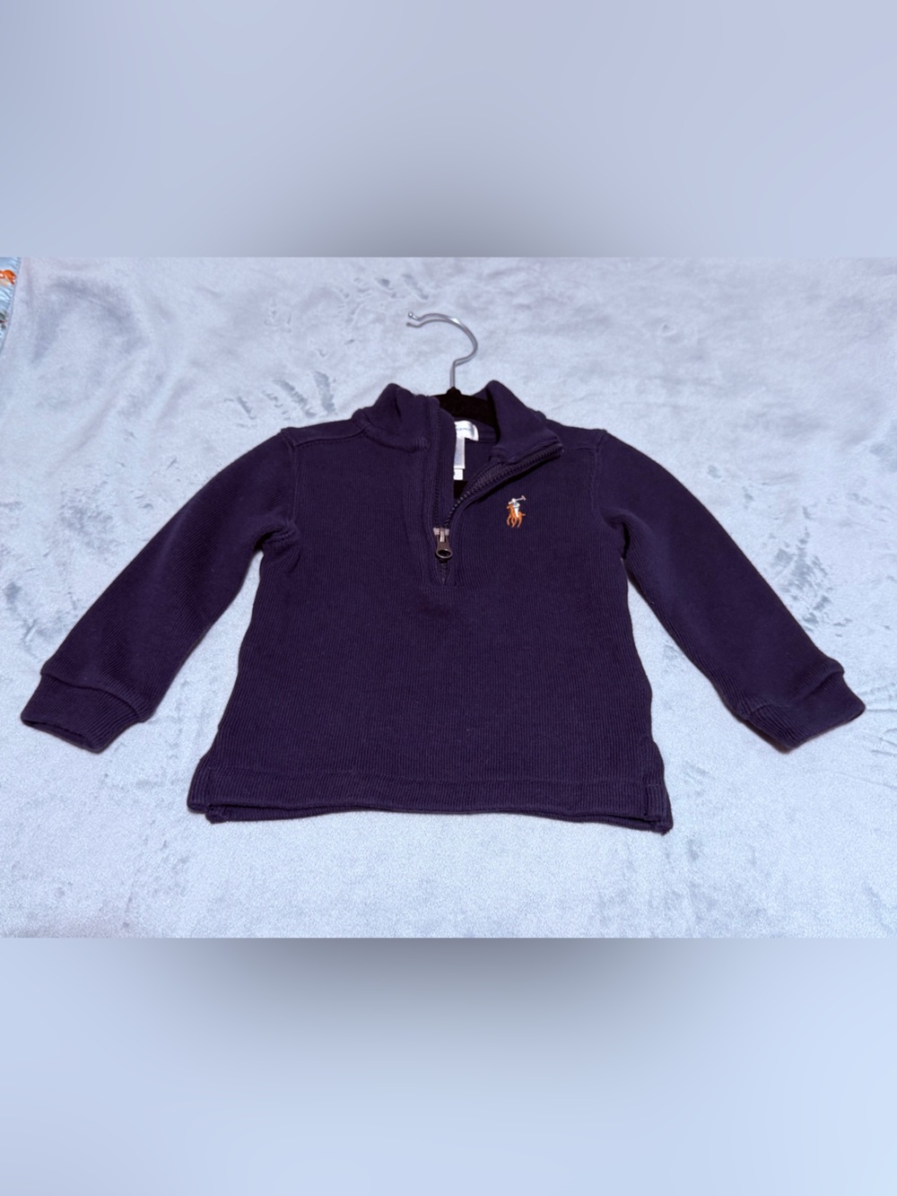 Authentic Ralph Lauren Dark Navy Half-Zip Kids Sweater